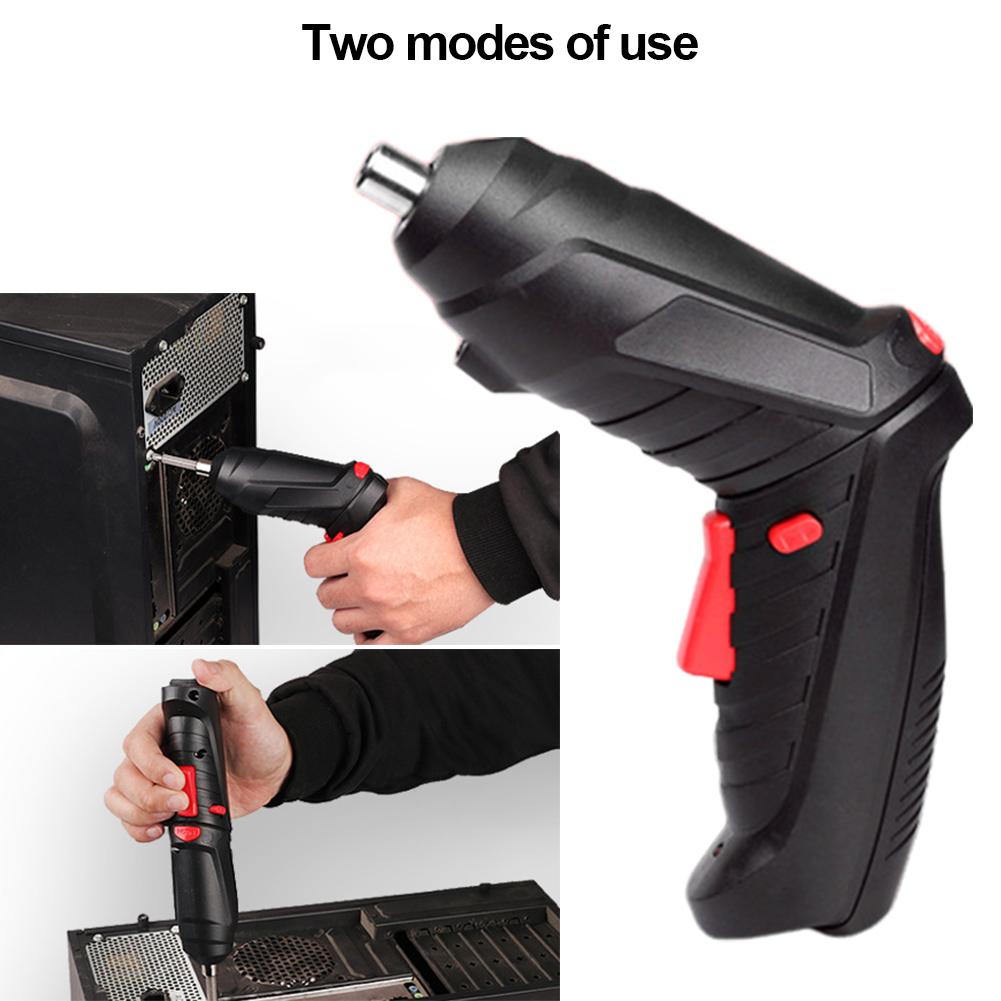 4v Electric Screwdriver Set Powerful Impact Screwdriver Drill 250r/min Lithium Battery Screwdriver 1800mah Rechargeable