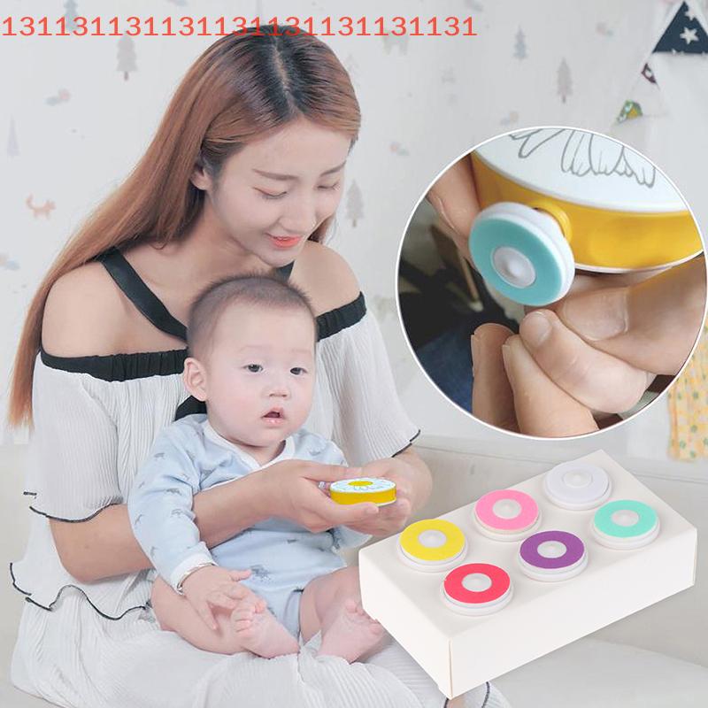 Electric Nail Trimmer Heads for Children, Nail Files, Nail Polisher, Replacement Pads, Plastic, 6 Pcs