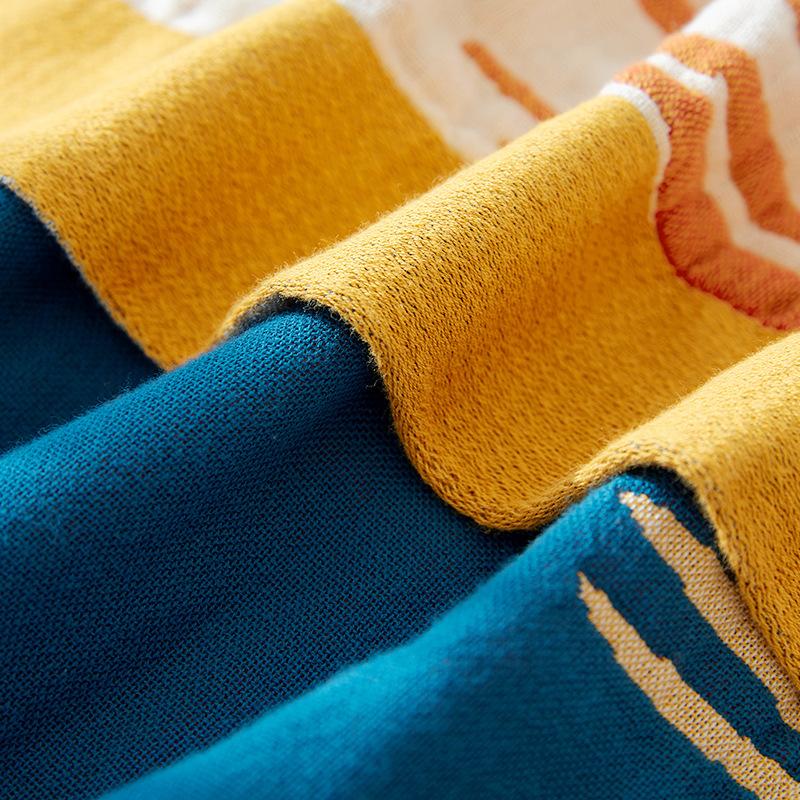 National Trend Four-layer Thickened Cotton Gauze Throw Blanket Towel Quilt Summer Air Conditioning Quilt Sofa Cover Blanket Single Double Bed Cover