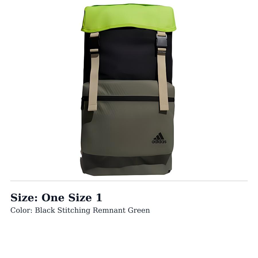 Adidas Large Capacity Polyester Training Bag, Travel Bag, Backpack Unisex Black Patchwork Ancient Green GE5784