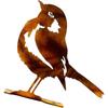 Vintage Rustic Metal Bird Garden Decor, Rustic Brown, Bird Decorations for Outside, Garden Decorations, Bird Garden Decorations