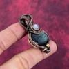 Labradorite Gemstone Pendant Rainbow Moonstone Copper Wire Wrapped Pendant
