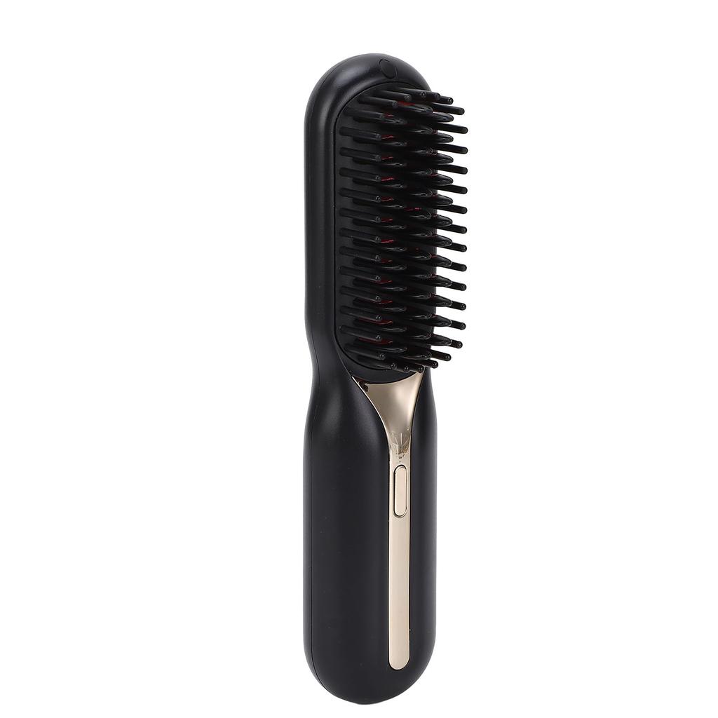 Hair Straightener Brush Negative Ion Curling Straightening Ion Dual Use Electric Hair Styling Comb for Home Black