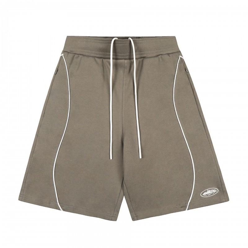 Corteiz Streetwear Short Pants Men Women Alcatraz Ship Print Loose Fit Cotton Shorts