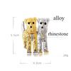 European and American retro puppy brooch, alloy, metallic texture, high-end animal brooch, pin, versatile buckle for clothing