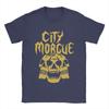 Three Head Skull City Morgue T Shirts Men's Cotton Awesome T-Shirt Crewneck Tees Short Sleeve Clothing Summer
