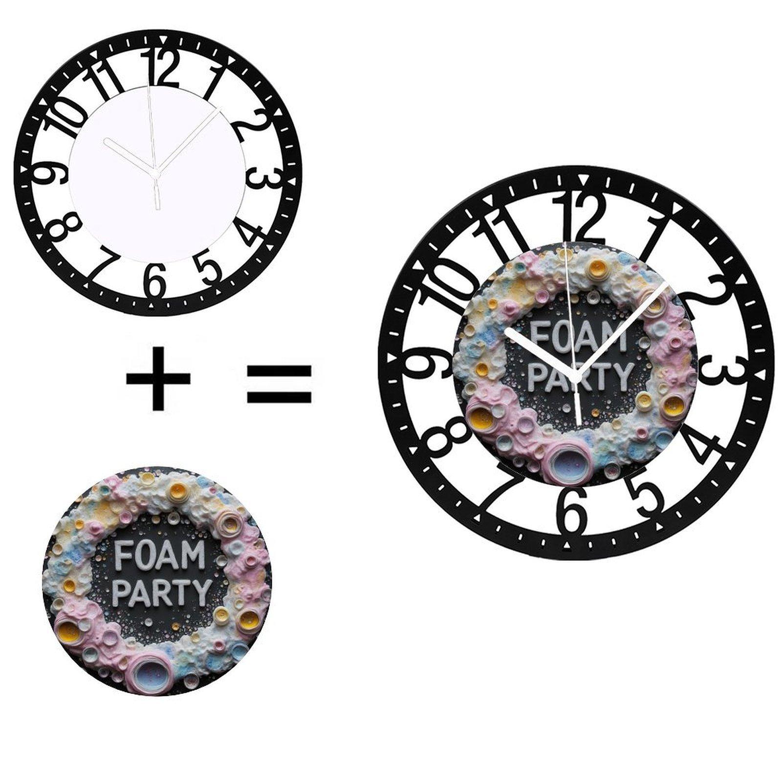 Scandinavian Style 25cm Circular Iron Wall Clock Simple Decor (Black,10 inch(25.40cm)) чёрный