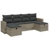 VidaXL Salon de Jardin avec Coussins 6 pcs, Canapés de Terrasse, Ensemble de Meubles de Patio, Mobilier d'Extérieur, Gris 3263548