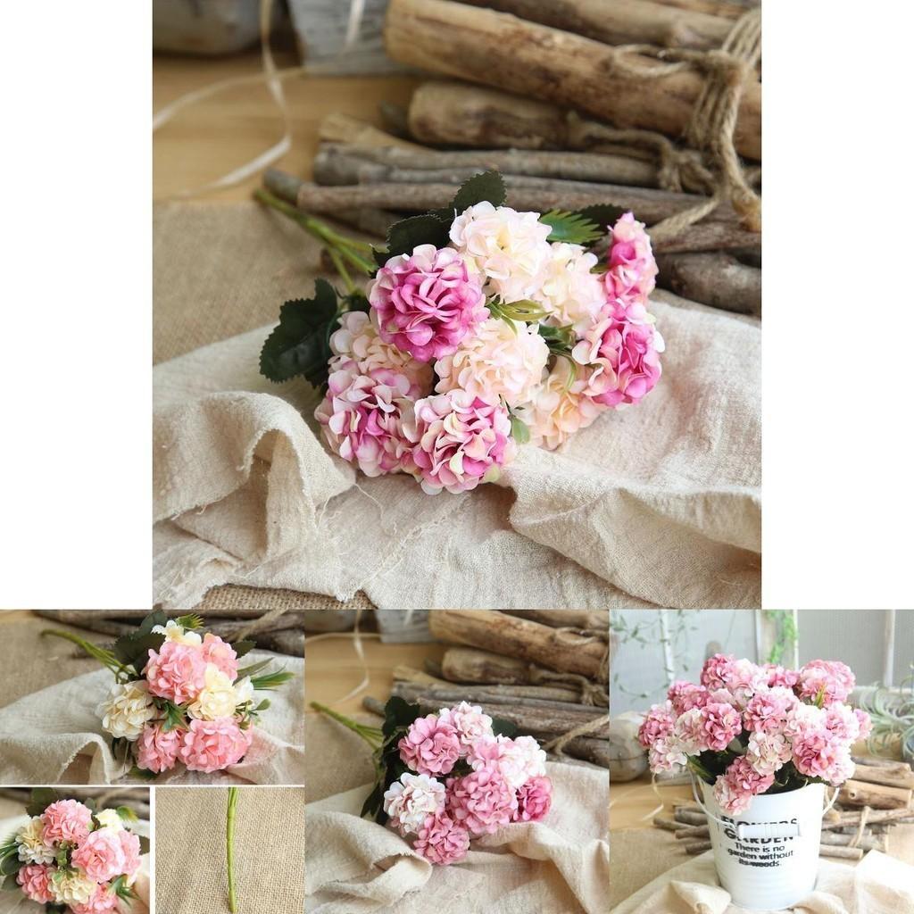 Exquisite 10 Heads Artificial Silk Hydrangea Fake Flowers Ideal For Wedding Arrangements