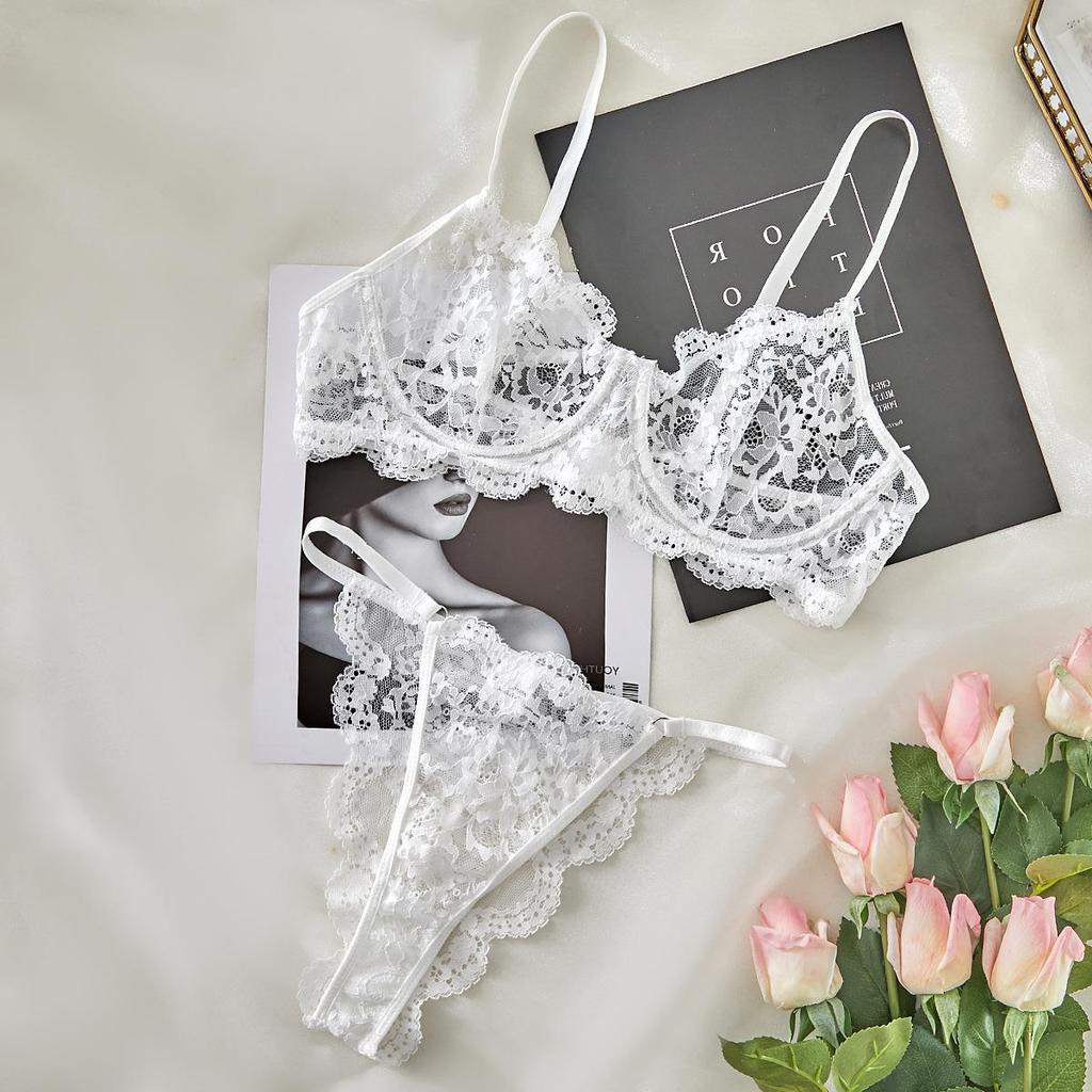 2025 Suspender Lace Perspective Sexy Lingerie Suit Women