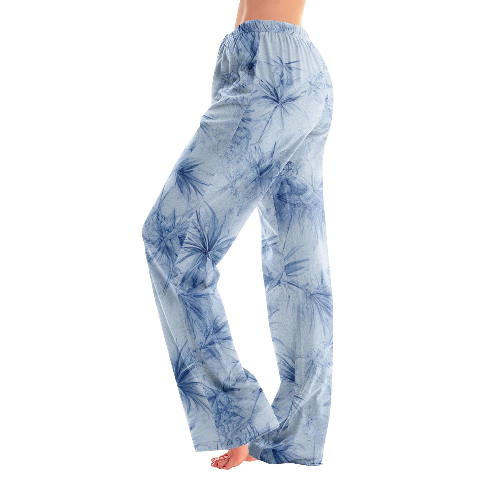 

Пижамные штаны в стиле аниме, повседневные брюки с эластичной резинкой на талии, удобные прямые свободные брюки для йоги M