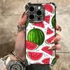 Watermelon Summer Fruit Soft Phone Case For iPhone 15 16 17 Air 14 Pro Max 16E Plus 13 12 Mini Plating Anti-Fall Fundas