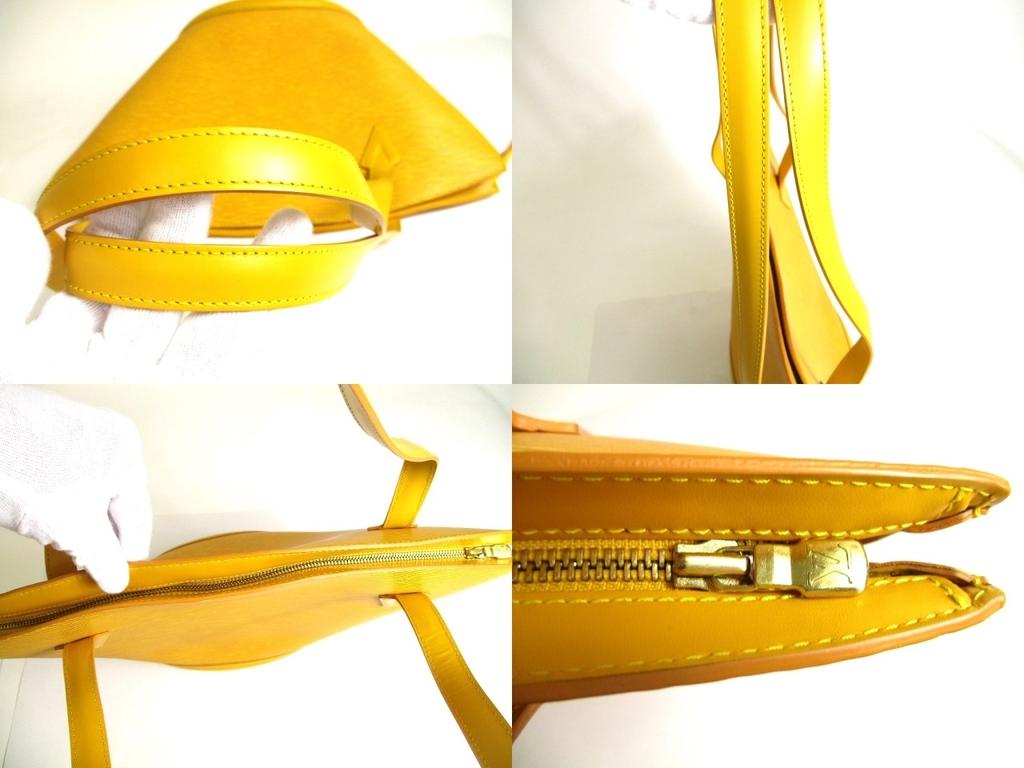 Authentic LOUIS VUITTON Epi Leather Yellow Tote Bag Shoppers Bag Saint Jacques Large #a412  Seller Refurbished