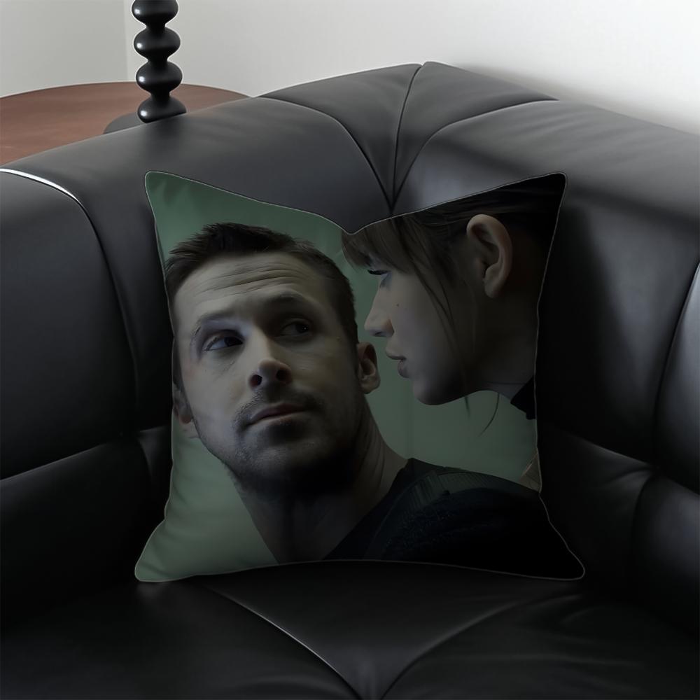 Classic Blade Runner 2049 Sci-Fi Movie Cushion Cover Pillow Case Anti-Dustmite Invisible Zipper Silky Plush Cushion