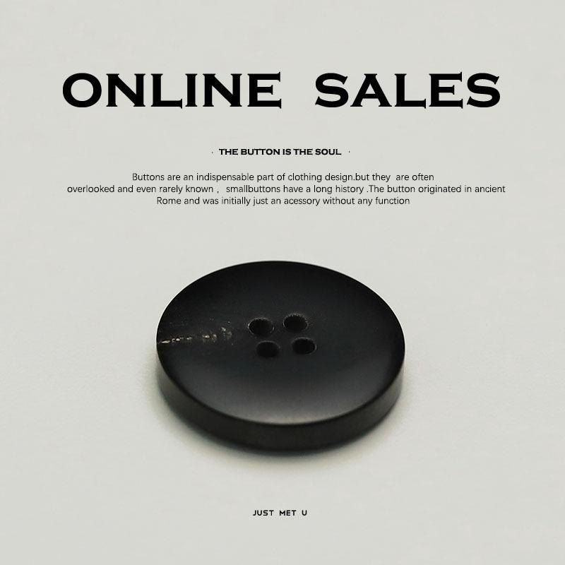 Real Horn Four-Eye Buttons High-Texture Clothing Accessories Men'S And Women'S Clothes Accessories Coat Coat Suit Decorative Buttons