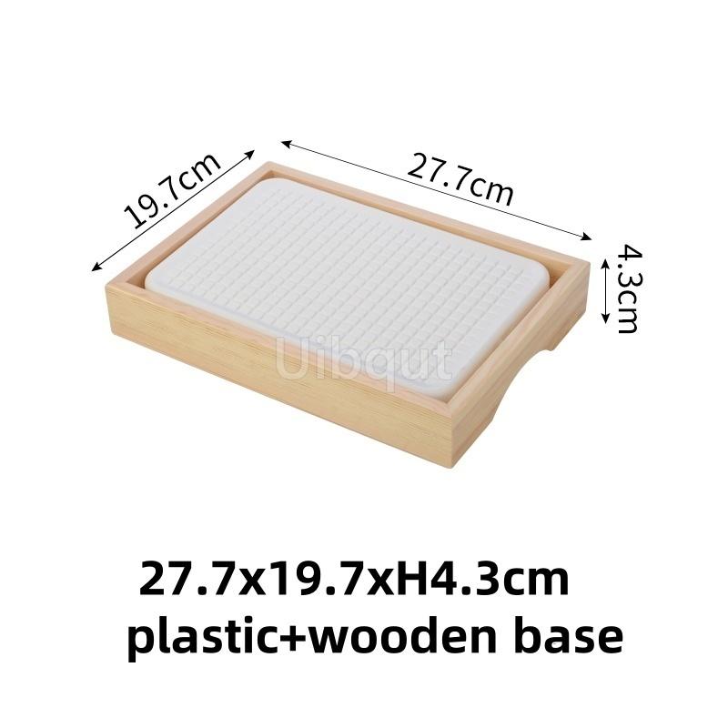 Japanese Rectangular Sushi Ice Cold Tray Box Seafood Platter Salmon Plate Dining Utensils Diware Serving Tray Banquet Tableware