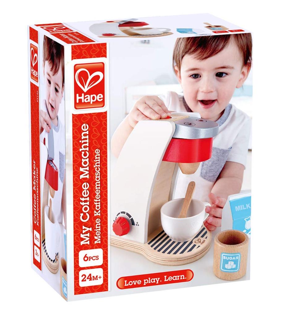 Hape Pretend Coffee Machine X X Cm Ages 3 and Up Wooden Pretend Toy E3146 17.5 19.6 10.6