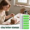 Bokstämpelar För Lera Versaler Alfabetet Tryck Fondant Präglare Betongformar För Konstnärer Hantverk Etiketter Namn Smycken Skola