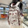 Schoolbag ink painting national style schoolbag female junior high school students high value large capacity high school students backpack male 