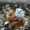 Mini Owl Statue Resin Hand Painted Owl Ornament Miniature Animal Figurine for DIY Micro Landscape Bonsai Fairy Garden Decoration