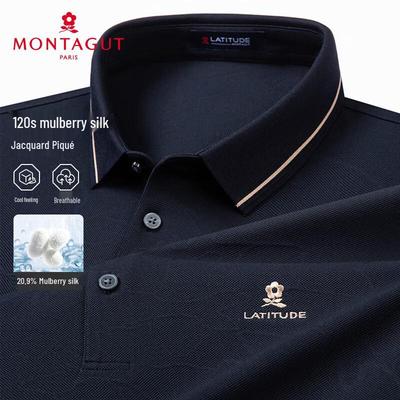 MONTAGUT Herren Polohemd aus Seidenmischung Piqué