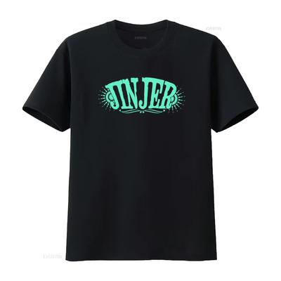 Jinjer Metalcore Band Logo Herren T-Shirt Stilvoll Hip Hop für Erwachsene Vintage Gewaschen Dehnbar Designer-Kleidung Mode