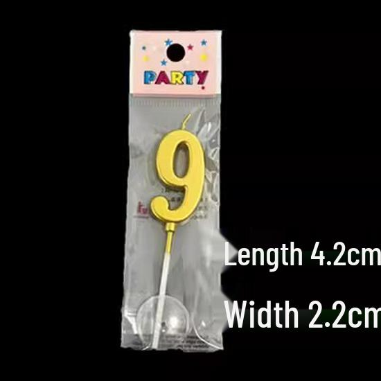 Gold Long Number Birthday Cake Candles - Boxed for Children's First Birthday