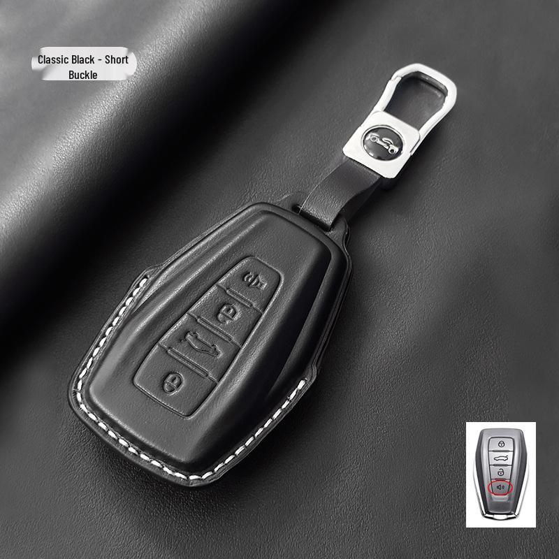 Compatible with Geely Emgrand, Binyue, Vision X6, Binrui, Boyue - Genuine Leather Key Case