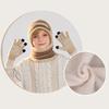 Kinder Hut Handschuhe Schal Set Winter Outdoor Kältefest Warm Gestrickte Wollmütze Samt Ohrenschutz Mütze