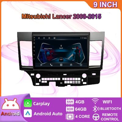 10 inç Android Carplay Mitsubishi Lancer 2008-2015 için araba radyo multimedya Video oynatıcı GPS navigasyon WIFI 4 + 64GB
