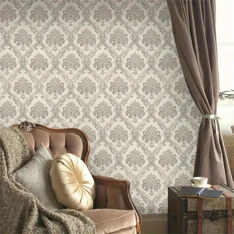 Europäischer Stil Selbstklebende Tapete Wasserdicht Wohnzimmer Schlafzimmer Tapete Blumen Kontaktpapier Heimdekorationsaufkleber