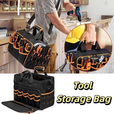 Adjustable Strap Electrician Tool Bag 46-Pocket Design Tool Storage Bag  For Contractors