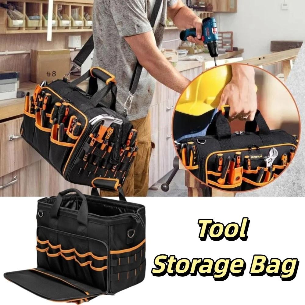 46-Pocket Design Electrician Tool Bag Large Capacity Power Tool Bag  Professional Use