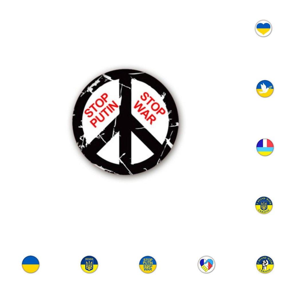 Unisex Ukraine Flag Button Badge For Accessories