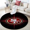 San Francisco 49ers Round Area Rug,Carpet Rug for Living Room Bedroom Sofa Playroom Decor,Non-slip Floor Mat