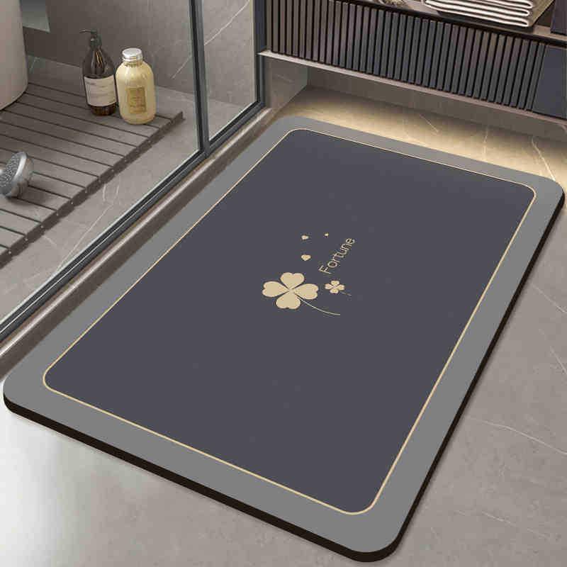 Quick-Dry Non-Slip Minimalist Floor Mat - Water-Absorbent & Easy-Clean for Bathroom & Entrance
