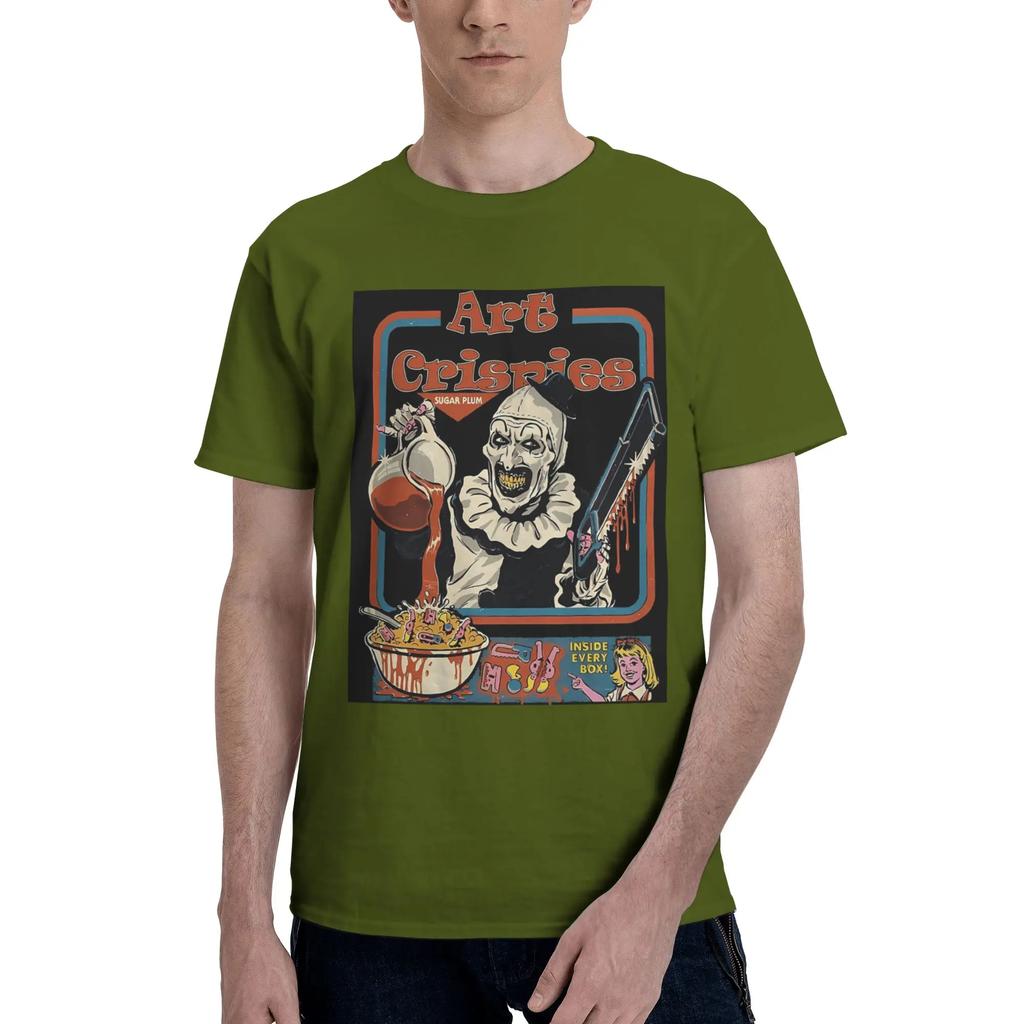 Crispies Terrifier 100 Cotton TShirt Mens Fashion T Shirts Men ONeck Short Sleeve S6XL