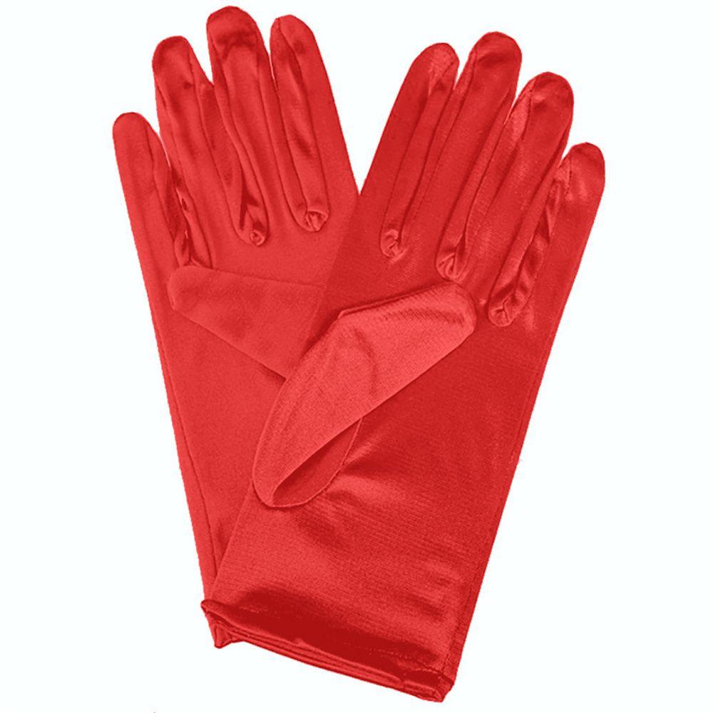 Opera Braut Stretch Satin Rollenspiel Zubehör Handgelenk Stretch Satin Fingerhandschuhe Hochzeitshandschuhe