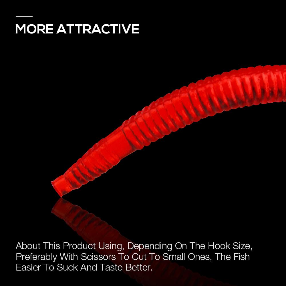 20-100Pcs 35Mm Fishy Smell Worms Soft Lures For Fishing Earthworm Silicone Bait For Pike/Bass/Carp Fishing Accessories Quality