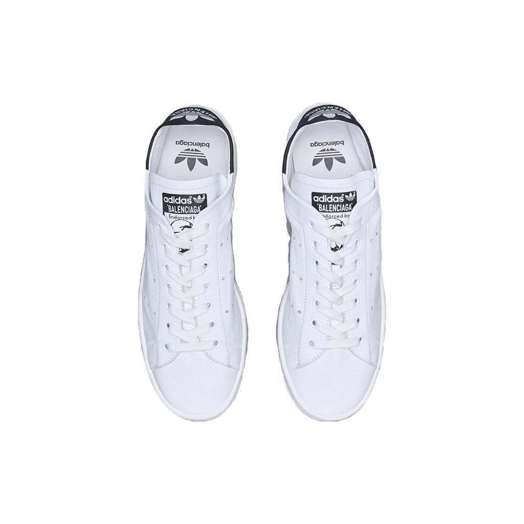 Balenciaga X Adidas Originals Stan Smith Versatile Comfortable Slip Resistant Durable Low Top Sneakers Women Sneakers White Black IF0374
