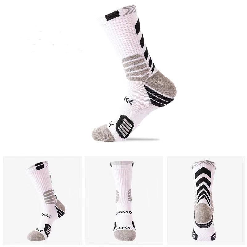 Elite Cross-Border Basketball Socks: Unisex Color Block Long Tube, European and American Style, Professional Sports Training Socks.