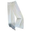 Damen Weiße Weitbeinige High-Waist Cropped Jeans - Schlankmachend & Beliebt für Frühling 2025
