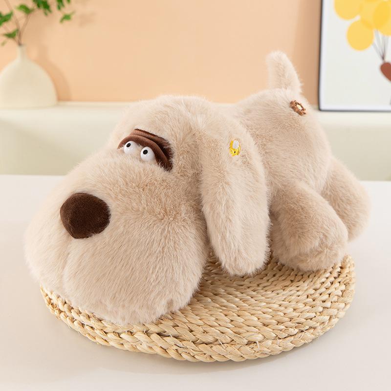 

Плюшевая игрушка-кукла с большими глазами, милая, милая, большеухая собака, спящая подушка для бросания, лежащая кукла-собака, подарок на день рождения 40cm（0.32kg）