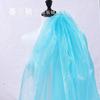 Water Light Crystal Organza Fabric Shiny By The Meter for Clothes Wedding Dress Children's Clothing Sewing Cloth Smooth White