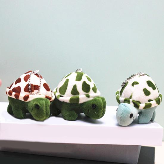 11cm Turtle Plush Pendant PP Cotton Fully Filled Lovely Marine Animal Plushies Ornament Soft Stuffed Animal Purse Keychain Pendant Birthday Gift