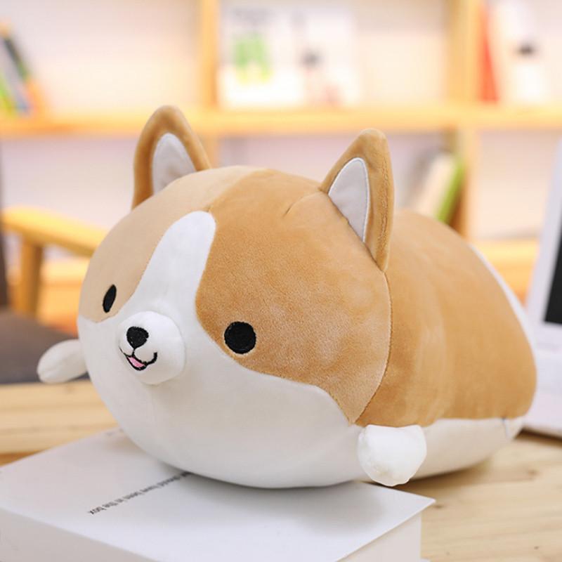

Miaoowa 30/50/60cm Cute Corgi Dog Plush Toy Soft Animal Pillow For All Ages 35cm коричневий