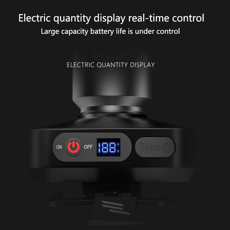 New Rechargeable Head Flashlight Headlight LED Head Built-in Battery Headlamp For Outdoor Fishing Camping Lantern
