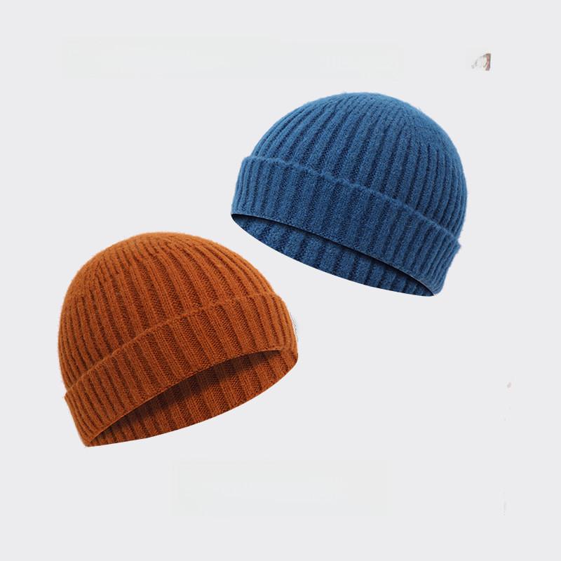 Cotton Unisex Fashionable Knit Hat Soft Round Top Beanie For Cold Seasons