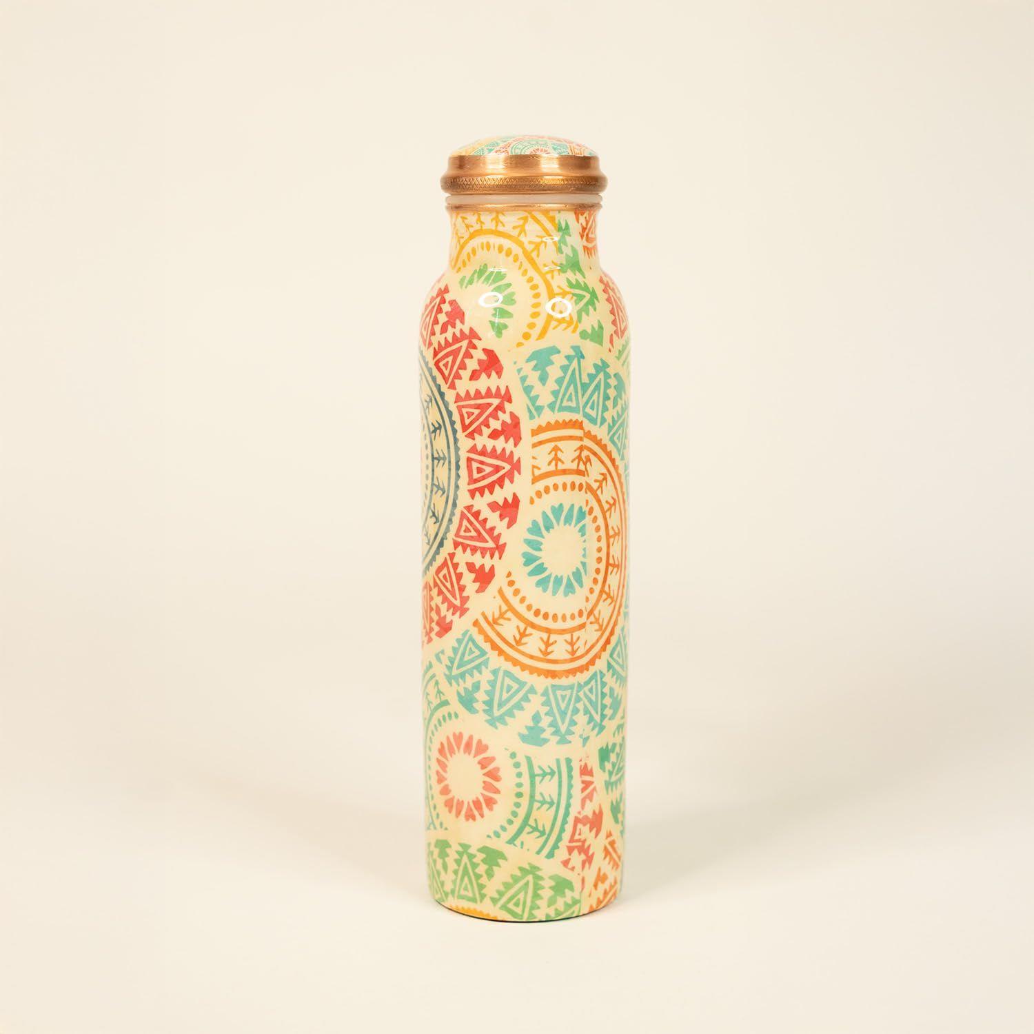 

er Бутылка для воды | Бутылка для воды из 100% чистой меди (1 литр) | Антимикробная, Антиоксидантная и Не содержащая БФА Офисная бутылка