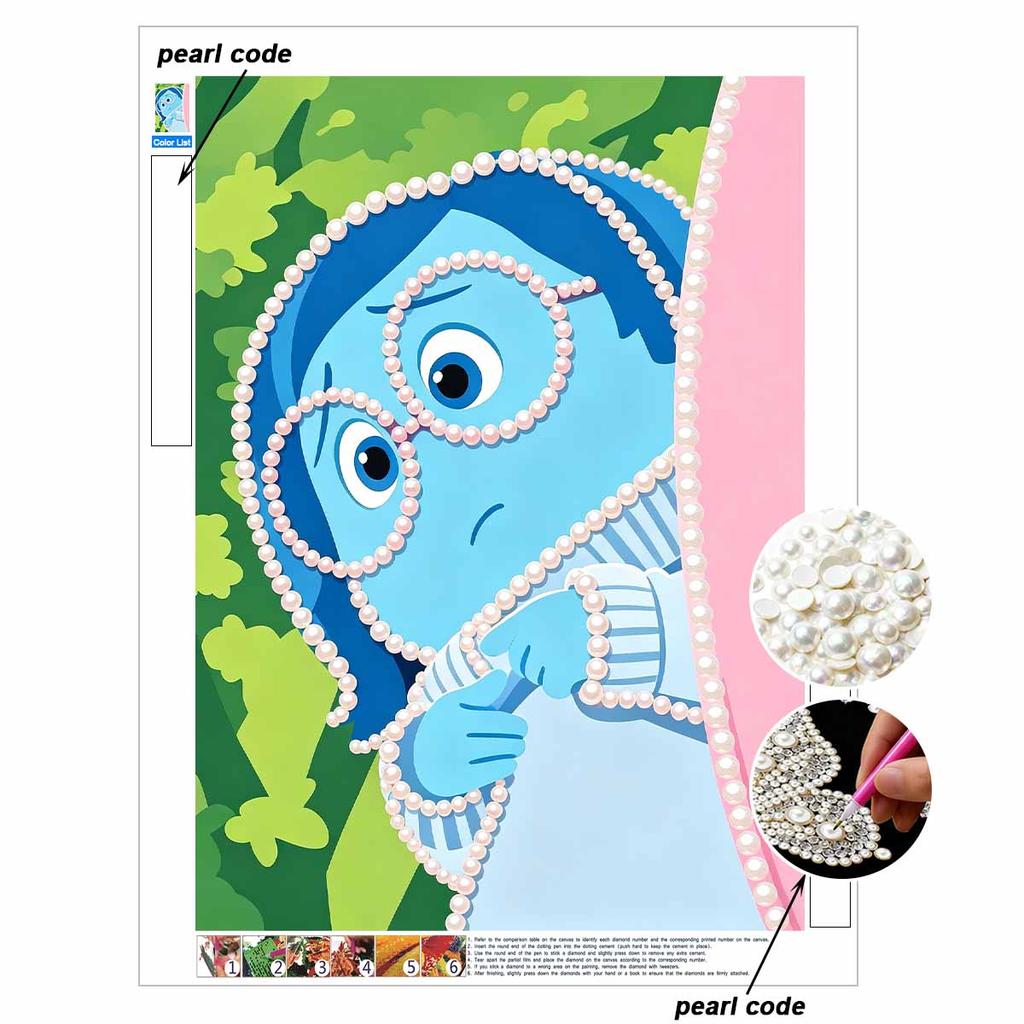 Disney Pearl Painting Pearl Aesthetics for Beginners and Adults, DIY Pearl Diamond Art Painting Kit for Home Wall Decor Gifts